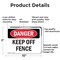 Signmission Keep Off Fence, 10 in W x Rectangle, Aluminum OS-2PACK-DS-A-710-L-2504 - alternate 4